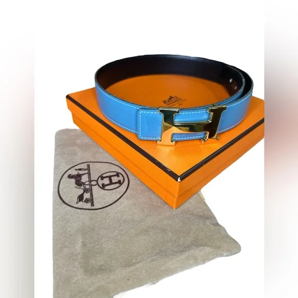 41 Hermes Blue Belt 65cm Full Set - Picture 11 of 11